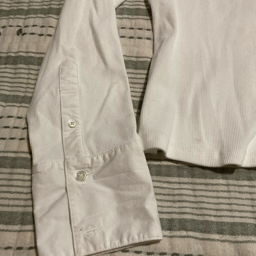 Veronica Beard White Button-Down Collared Knit Sh… - image 5